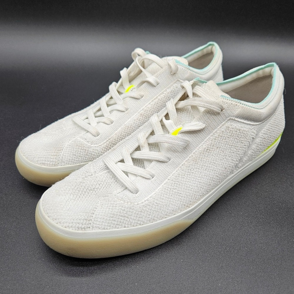 Rothys (Womens 10) The Lace Up Sneakers Vanilla Fabric Low Lace Up Shoes White